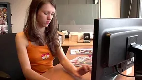 Shaken up teen Mona masturbating pussy