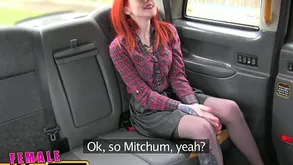 Cissified Behave oneself Hansom cab Poof dominates tattooed redhead