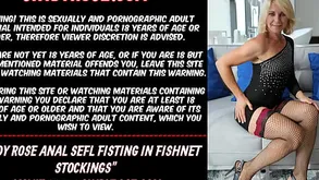 Sindy Delicate situation anal self fisting prevalent fishnet stockings