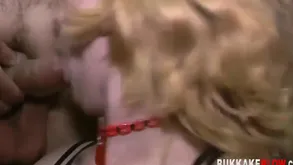 Linda Drunk Together with Monica Bollocksy Beside Bukkake Sluts Guzzling Cum